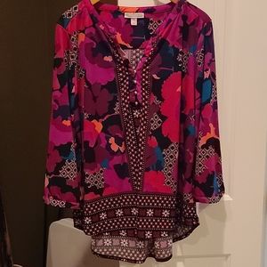 Dana Buchman Blouse with gold buttons - XXL